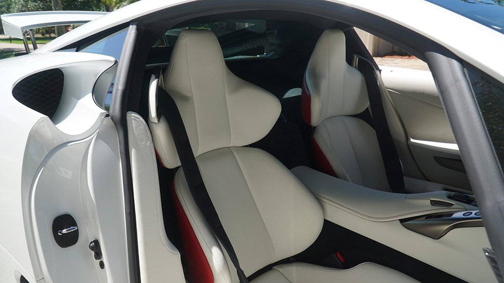 The 2012 Lexus LFA's seats