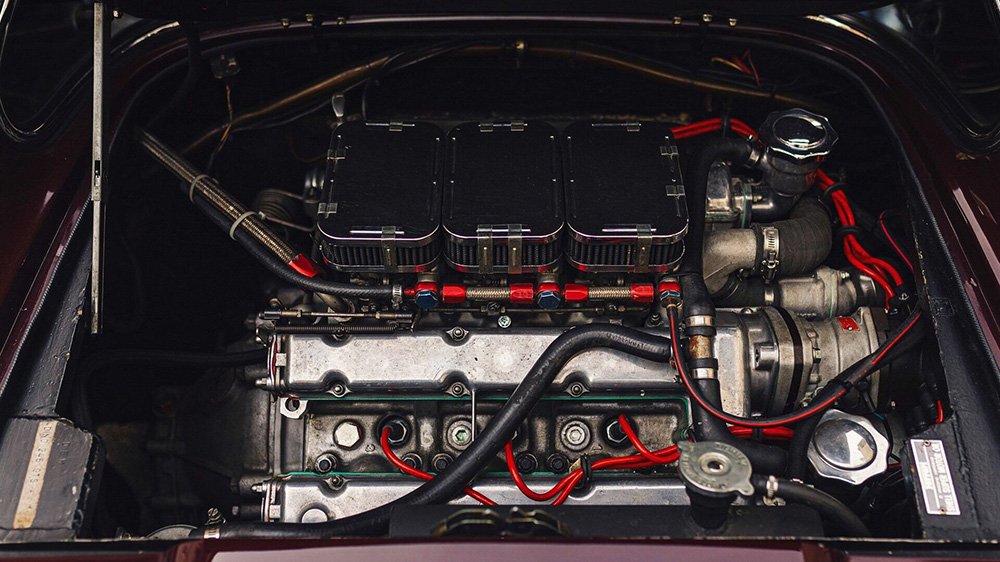 The 1973 Ferrari Dino 246 GTS “Chairs & Flares” by Scaglietti's V-6 engine