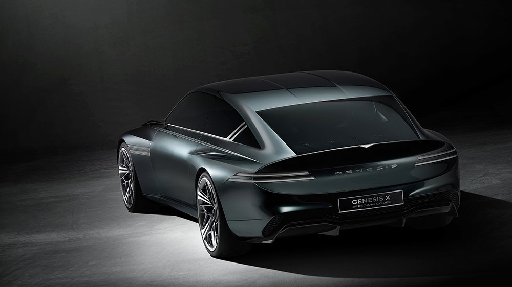 The Genesis X Speedium Coupe from the back