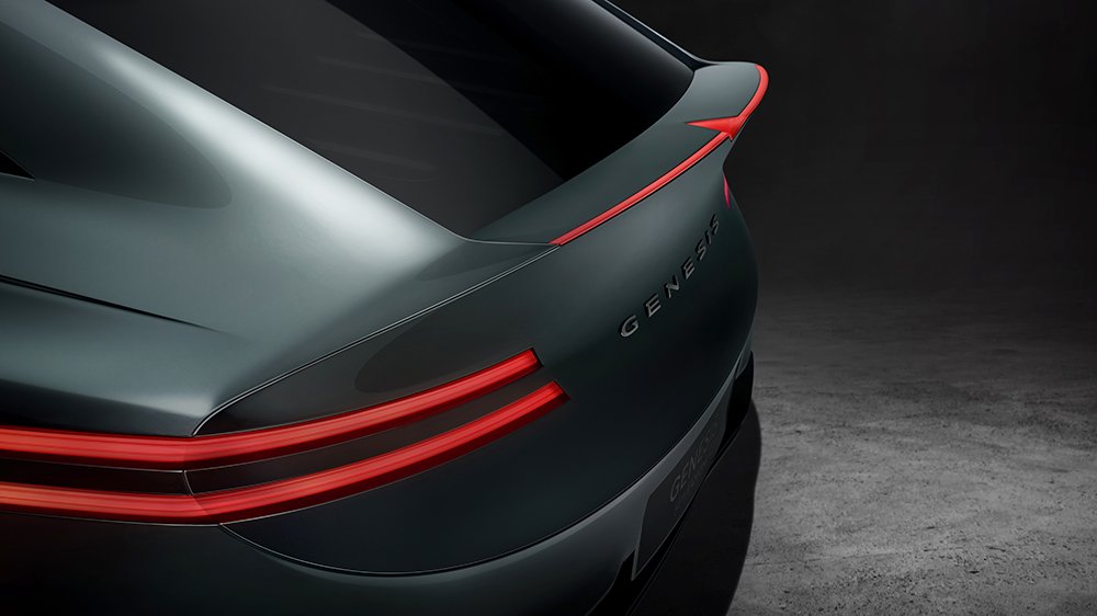 A detailed view of the Genesis X Speedium Coupe's rear