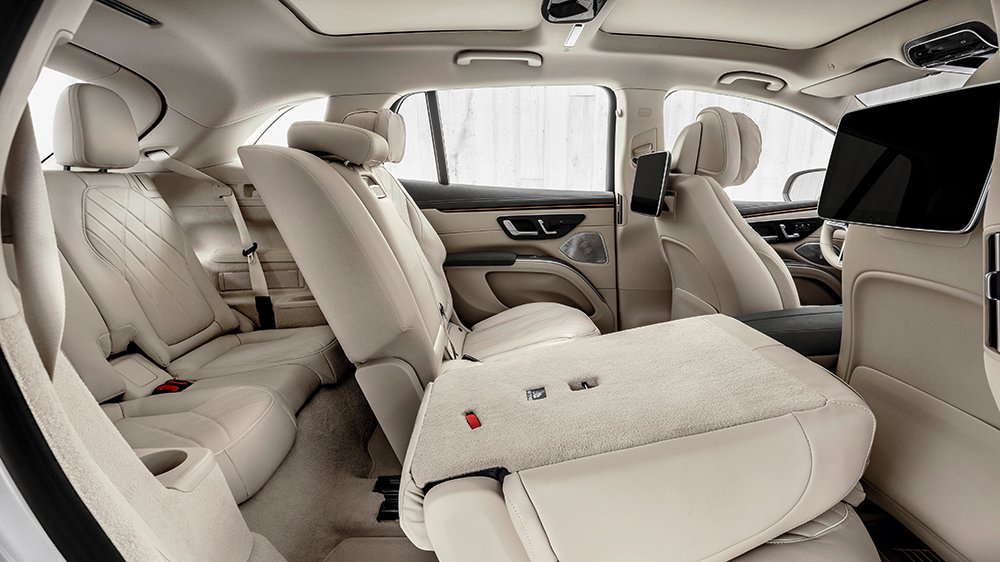 The 2023 EQS SUV's back two rows of seats