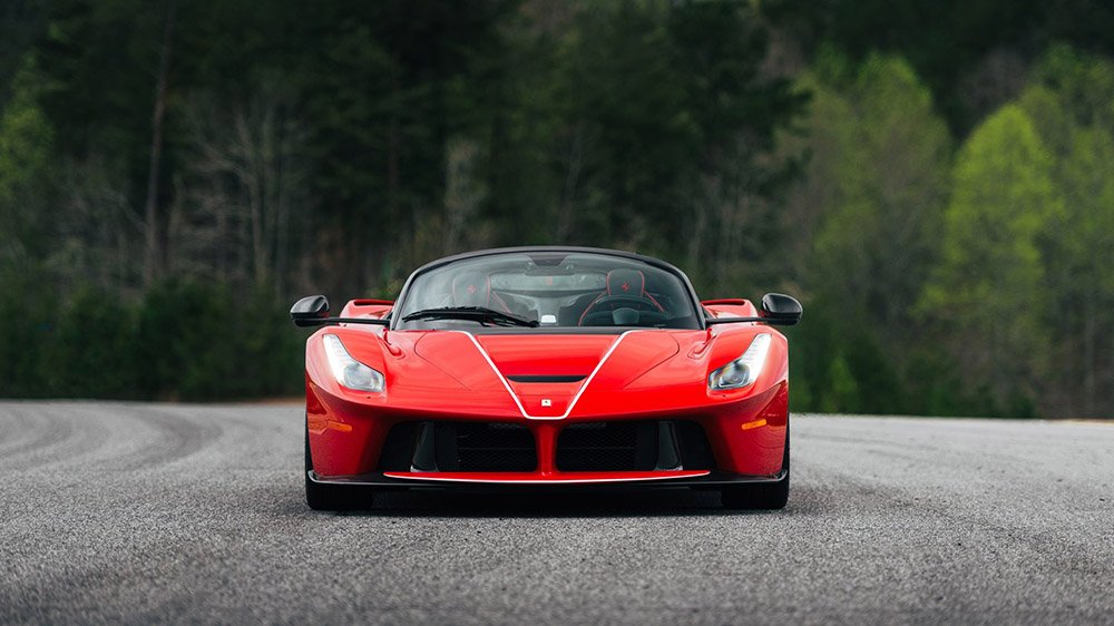 The 2017 Ferrari LaFerrari Aperta from the front