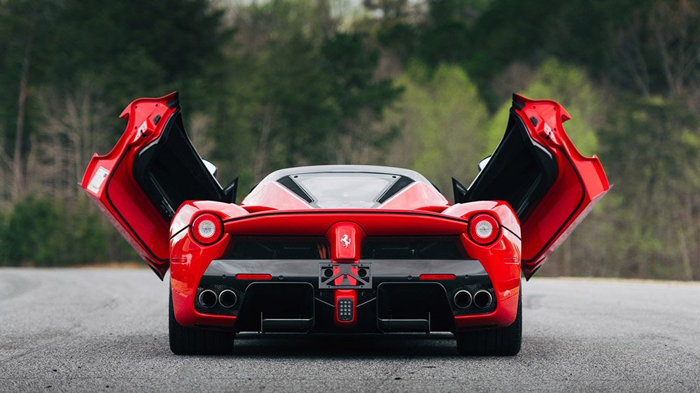 The 2017 Ferrari LaFerrari Aperta from the back