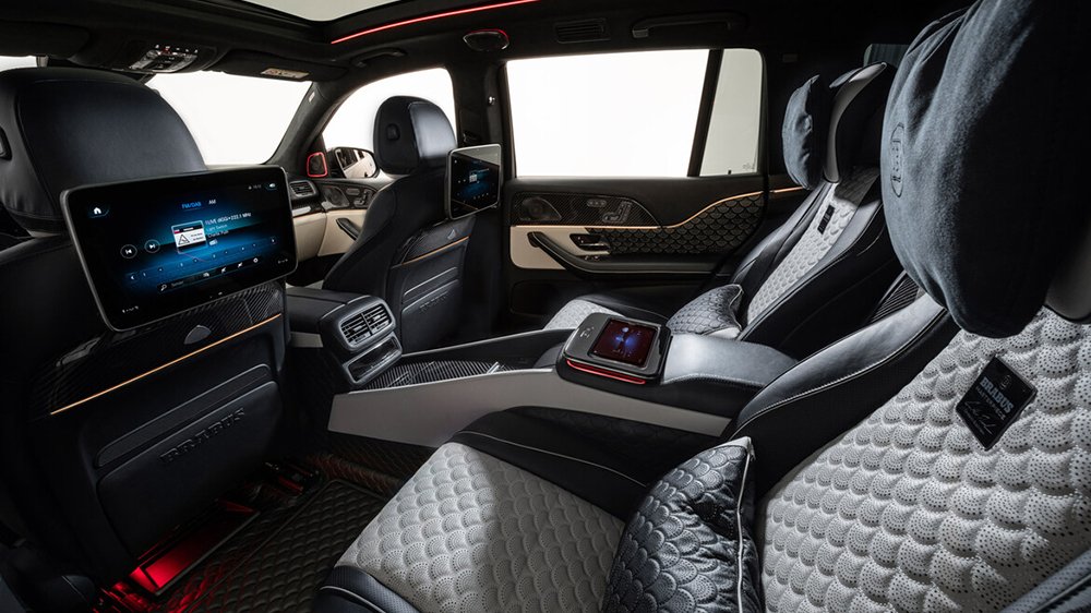The Brabus 900 Mercedes-Maybach GLS 600 4Matic's back seat