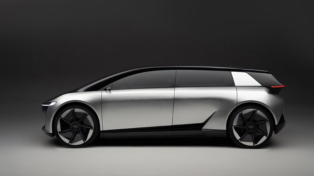 The Tata Motors Avinya from the side