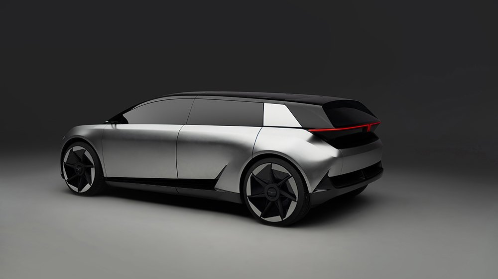 The Tata Motors Avinya from the back