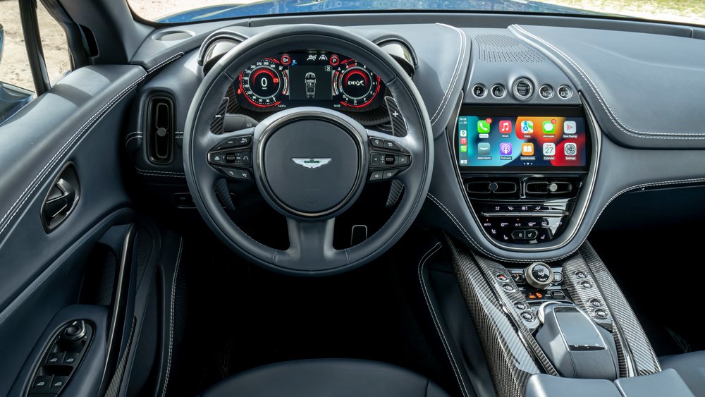The interior of the 2023 Aston Martin DBX707 SUV.