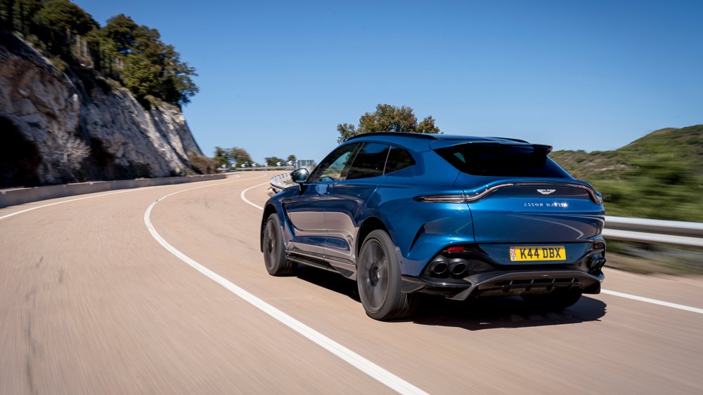 Driving the 2023 Aston Martin DBX707 in Sardinia.