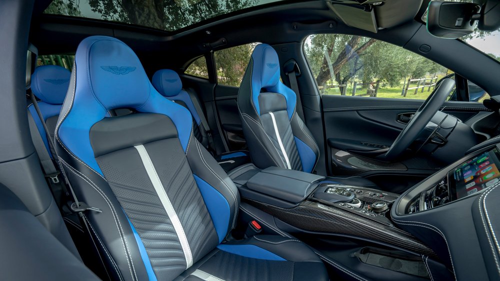 The interior of the 2023 Aston Martin DBX707 SUV.