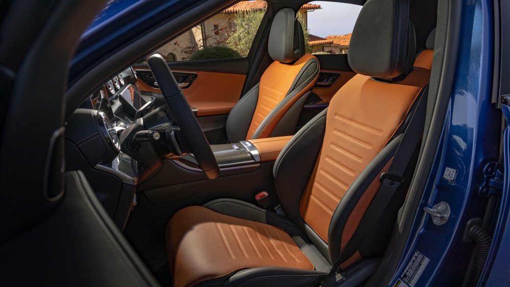 The interior of the 2022 Mercedes-Benz C 300 4Matic sedan.
