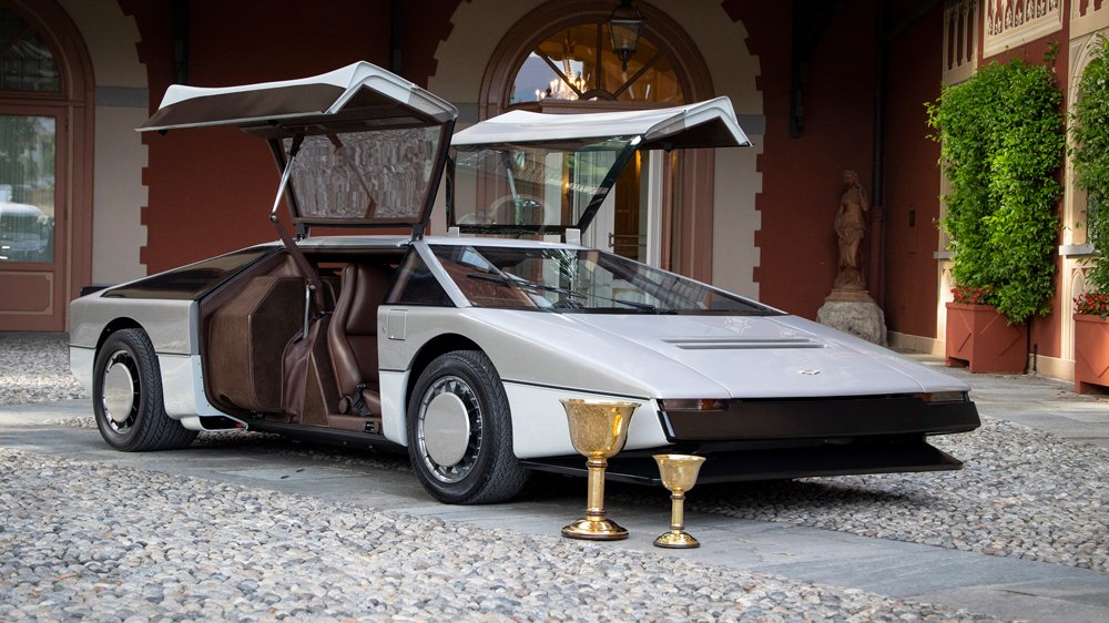 The 1979 Aston Martin Bulldog, winner of the Coppa d’Oro award at the 2022 Concorso d'Eleganza Villa d'Este.