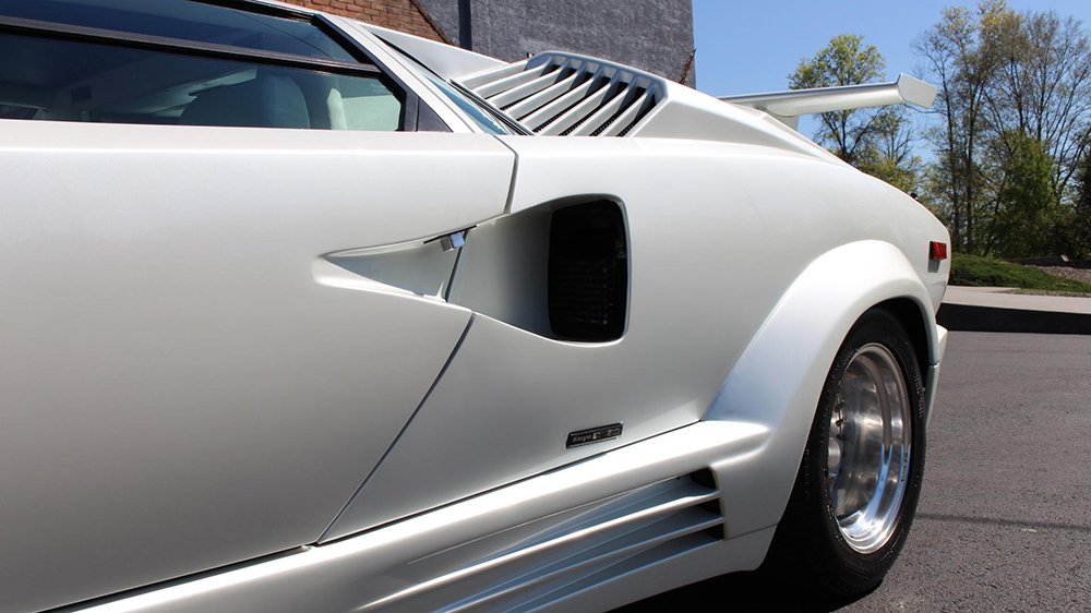 Close up detail of the 1989 Lamborghini Countach 25th Anniversary Edition