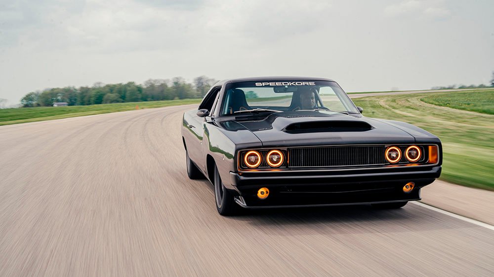 The Speedkore's 1968 Dodge Charger Hellucination from the front