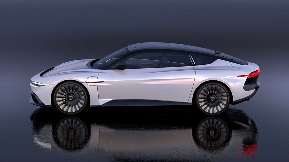 The DeLorean Alpha5 from the side