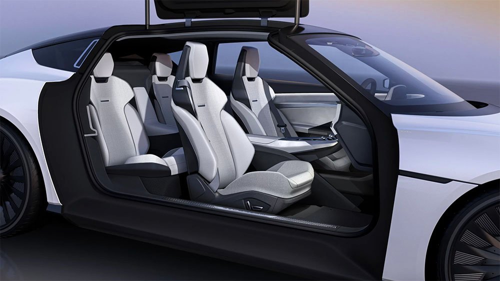 The DeLorean Alpha5's two rows of seats