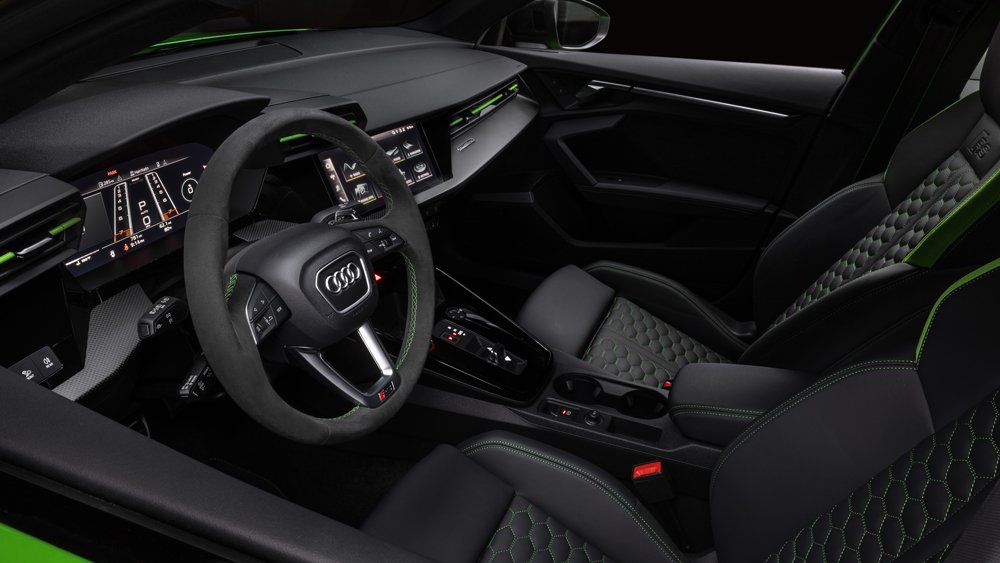The interior of the 2022 Audi RS 3.
