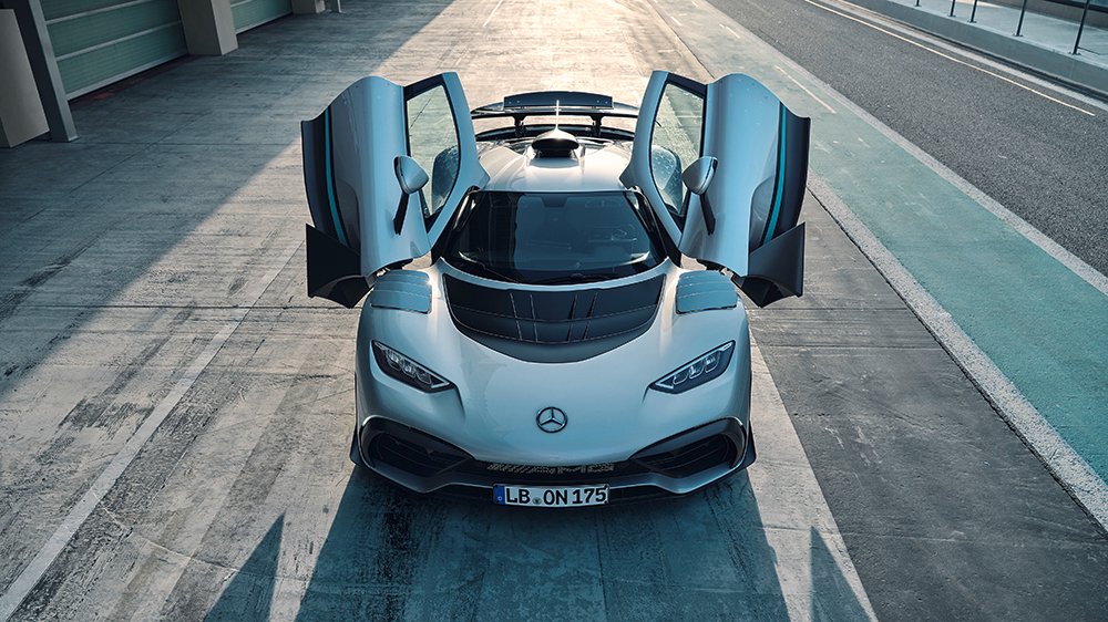 The Mercedes-AMG One from above