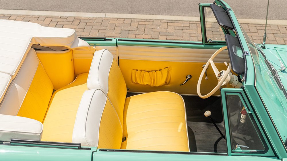 The interior of the 1964 Amphicar Model 770