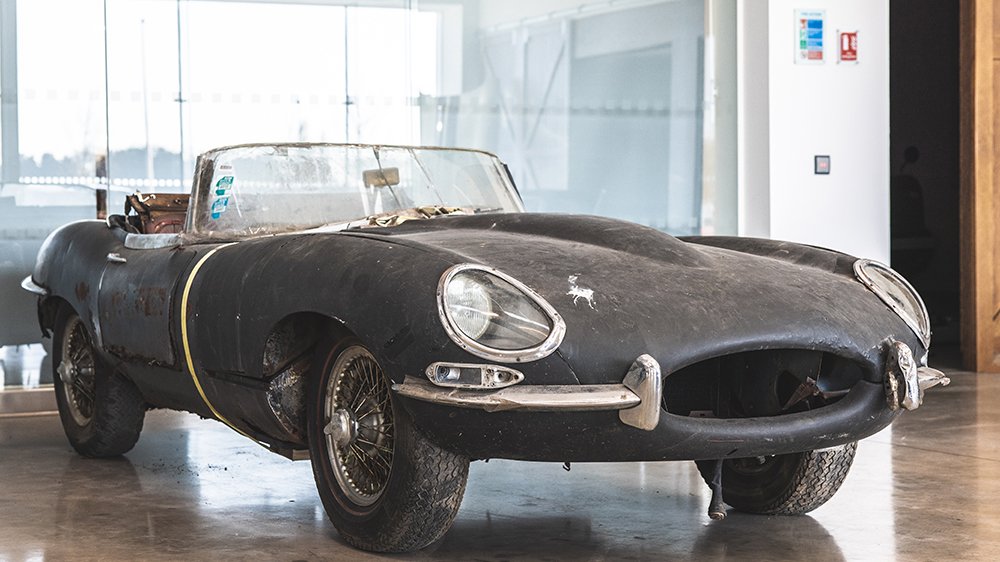 The 1965 Jaguar E-Type used as the basis for the restomod