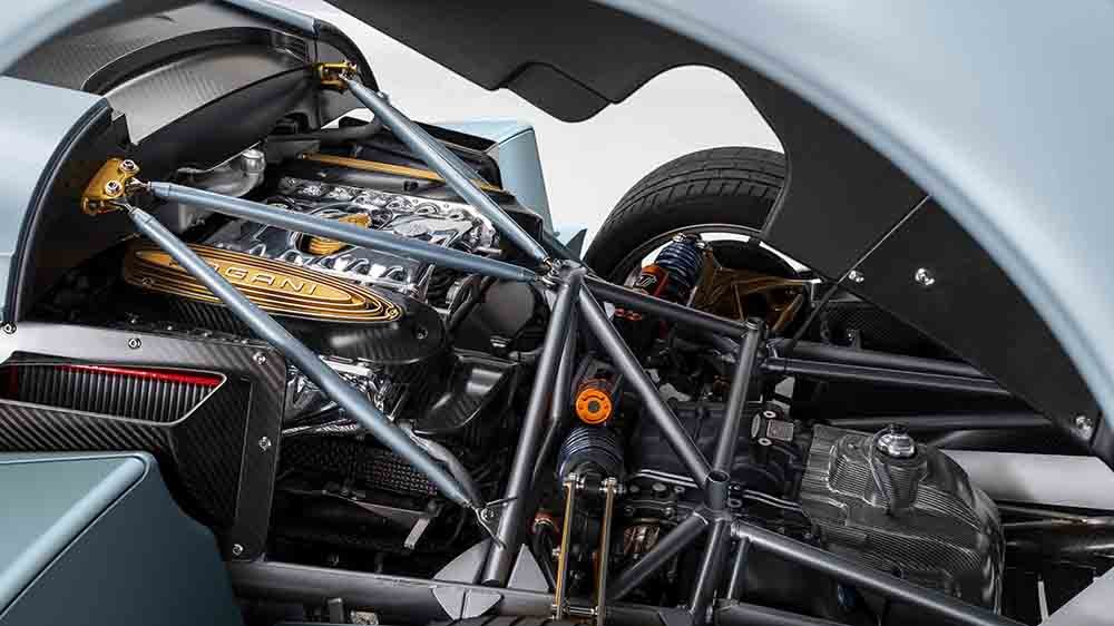 The Pagani Huayra Codalunga's twin-turbocharged V-12