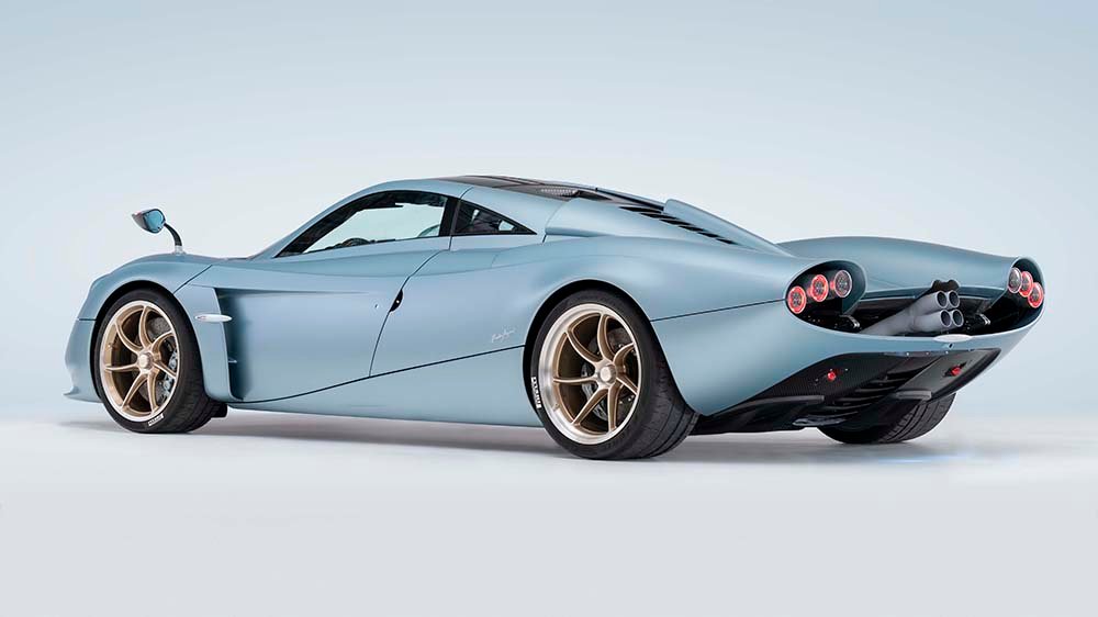 The Pagani Huayra Codalunga from the rear