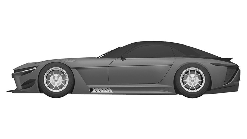 A sideview of the possible production version of the Toyota GR GT3