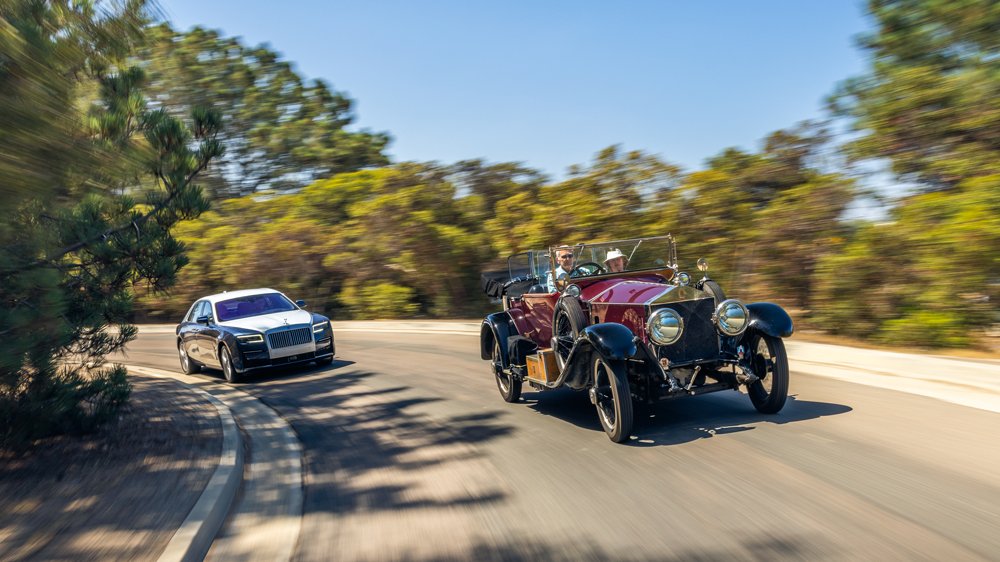 Rolls-Royce Owners' Club members Doug and Mary White drive their 1923 Springfield Silver Ghost Barker-style tourer.