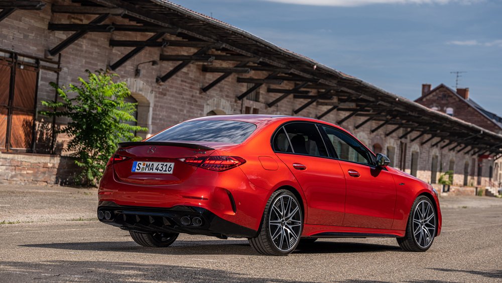 The 2023 Mercedes-AMG C 43 sport sedan.