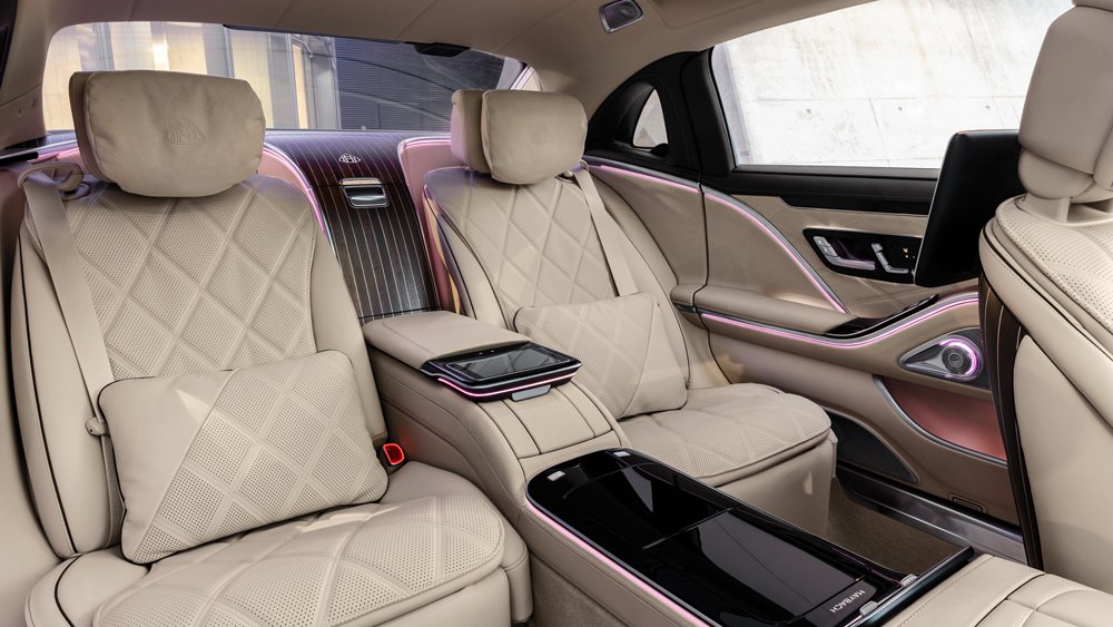 The interior of a Mercedes-Maybach S 580 4Matic sedan.