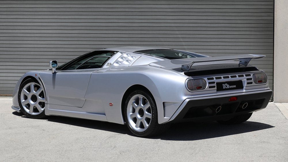 A 1994 Bugatti EB110 Super Sport supercar.