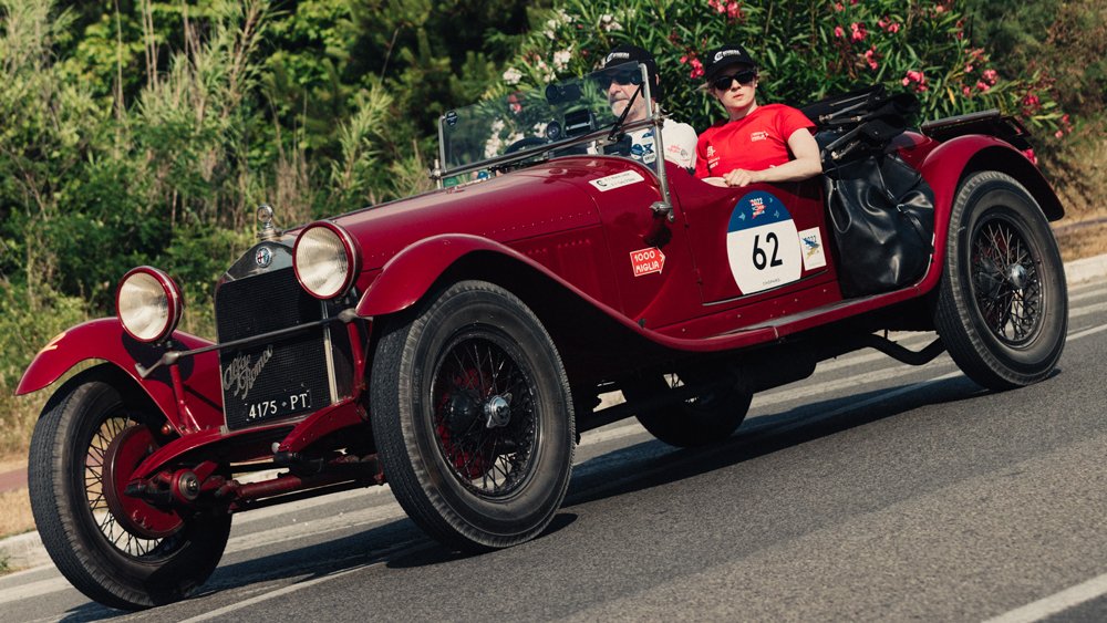 A 1930 Alfa Romeo 6C 1500 Super Sport at the 2022 Mille Miglia Storica.