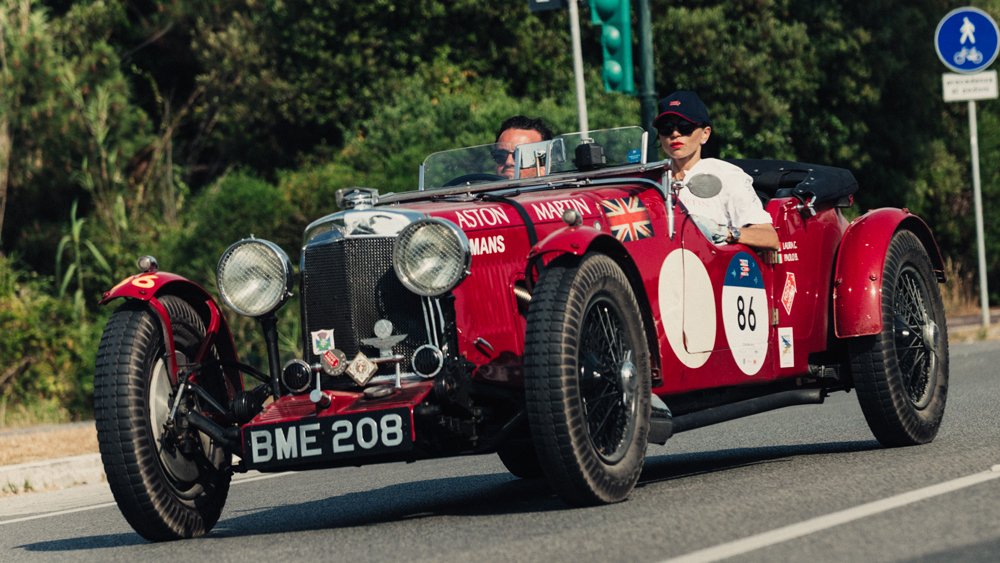 A 1934 Aston Martin Le Mans at the 2022 Mille Miglia Storica.