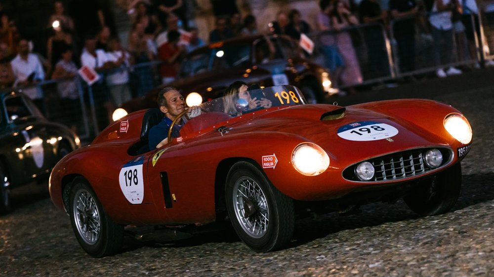 A 1951 Ferrari 195 Inter Coupe by Motto at the 2022 Mille Miglia Storica.