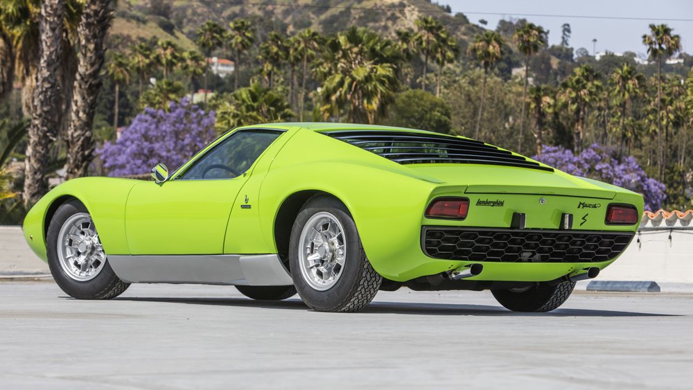 A 1969 Lamborghini Miura P400 S.