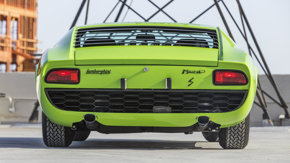 A 1969 Lamborghini Miura P400 S.