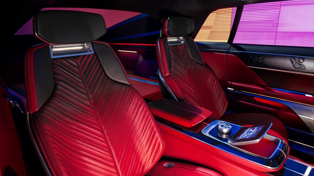 The interior of the all-electric Cadillac Celestiq concept.