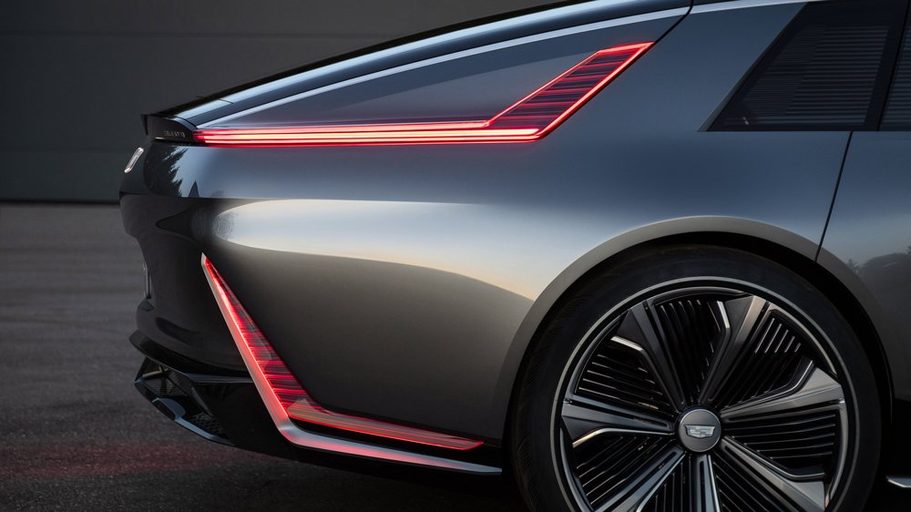 The rear portion of the all-electric Cadillac Celestiq concept.