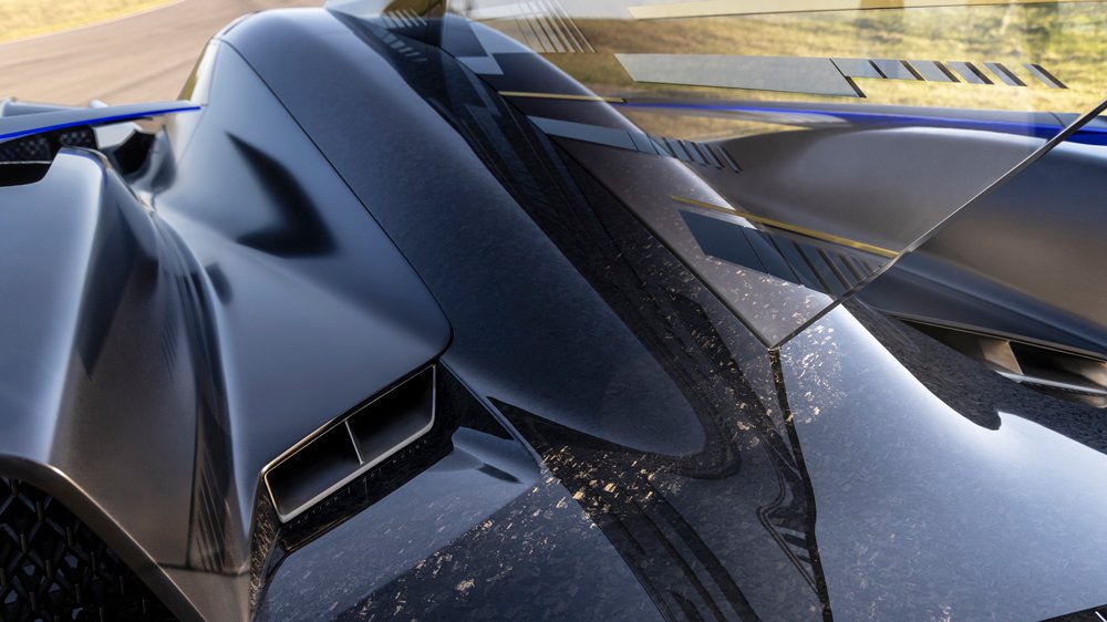 The rear portion of the Cadillac Project GTP Hypercar.
