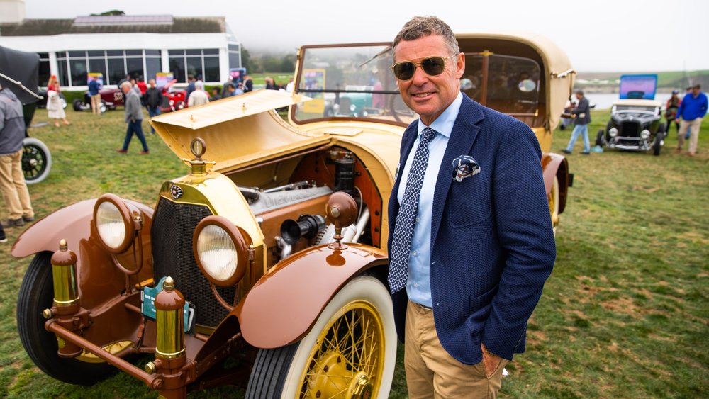 Tom Kristenson, nine-time winner of the 24 Hours of Le Mans, participates as an honorary judge at the 2022 Pebble Beach Concours d'Elegance.
