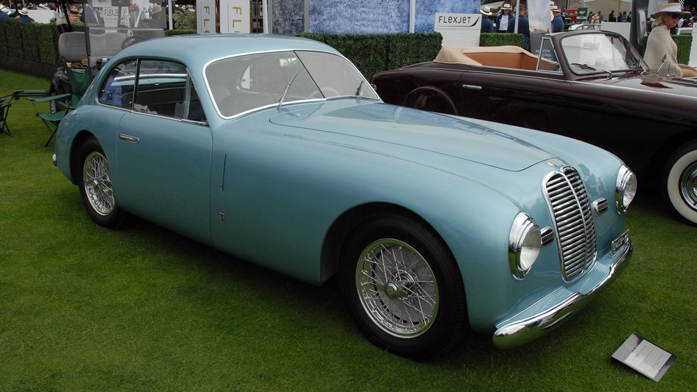 A 1948 Maserati A6/1500 Pinin Farina Coupe at The Quail, A Motorsports Gathering 2022.