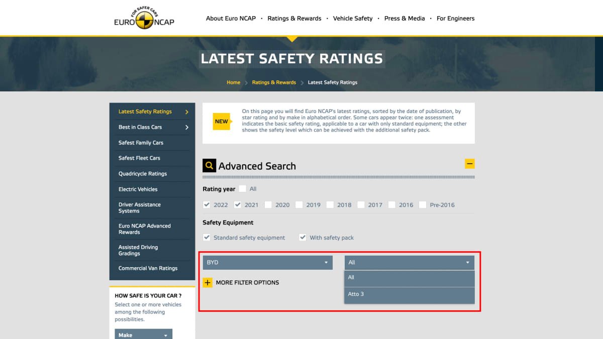 2022 BYD Atto 3 safety rating on the way-0