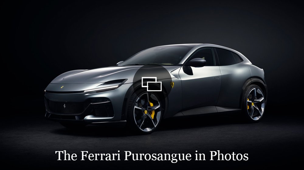 The Ferrari Purosangue, the marque's first four-door model.