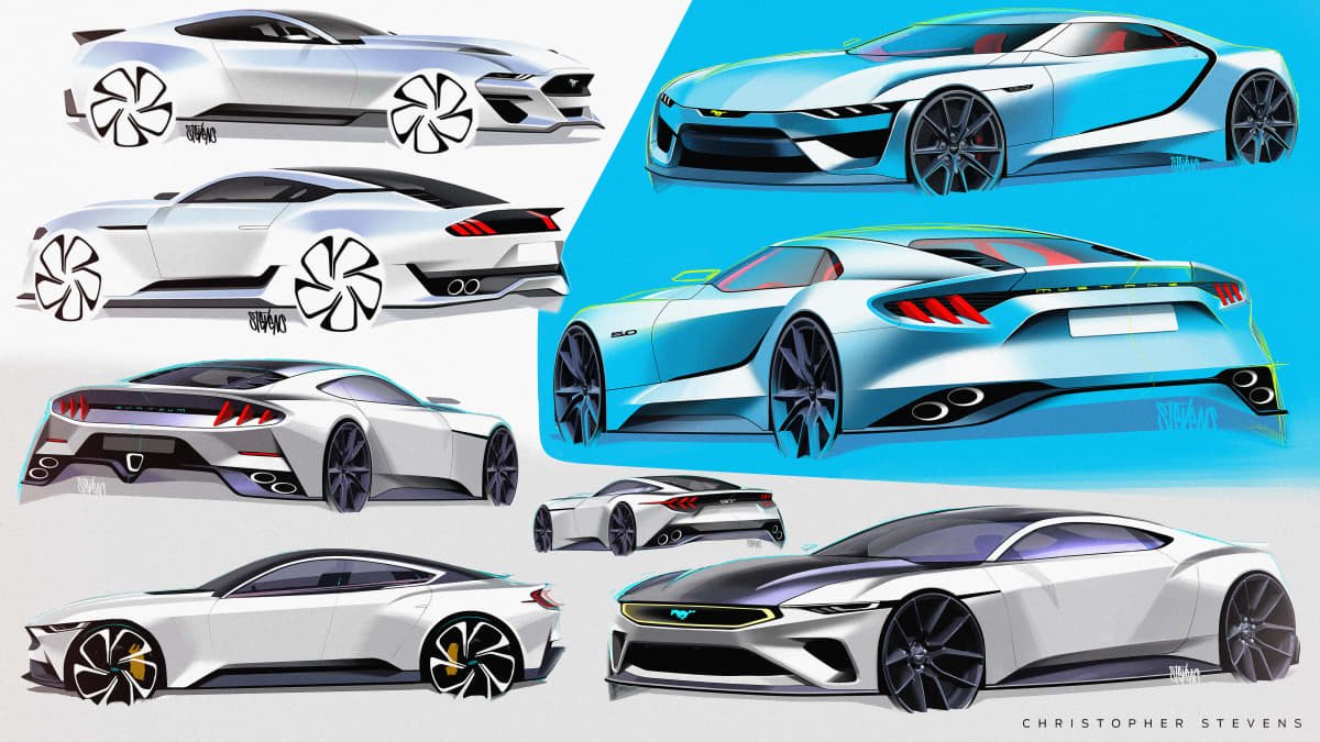 Official Ford Mustang design sketch reveals possible sedan-0