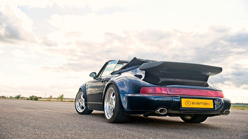 Everatti's Porsche 911 964 Widebody Cabriolet from the back