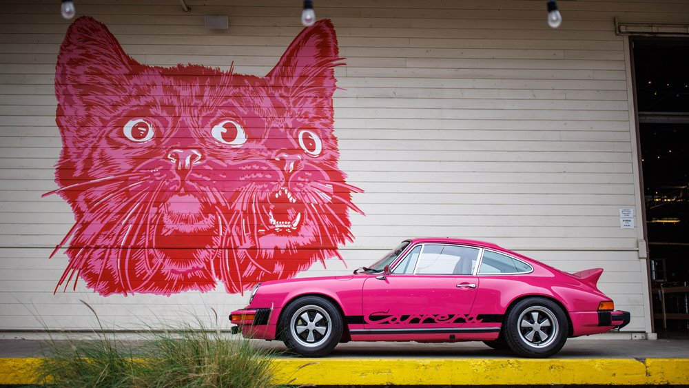 A scene from the 2022 edition of Luftgekühlt, an exhibition of air-cooled Porsches.