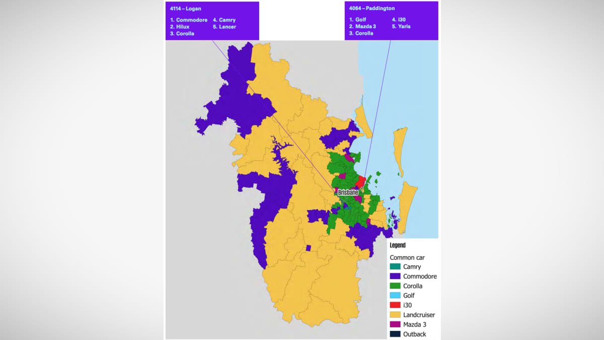 Chances are you drive a Commodore, Corolla, or LandCruiser, according to these maps-0