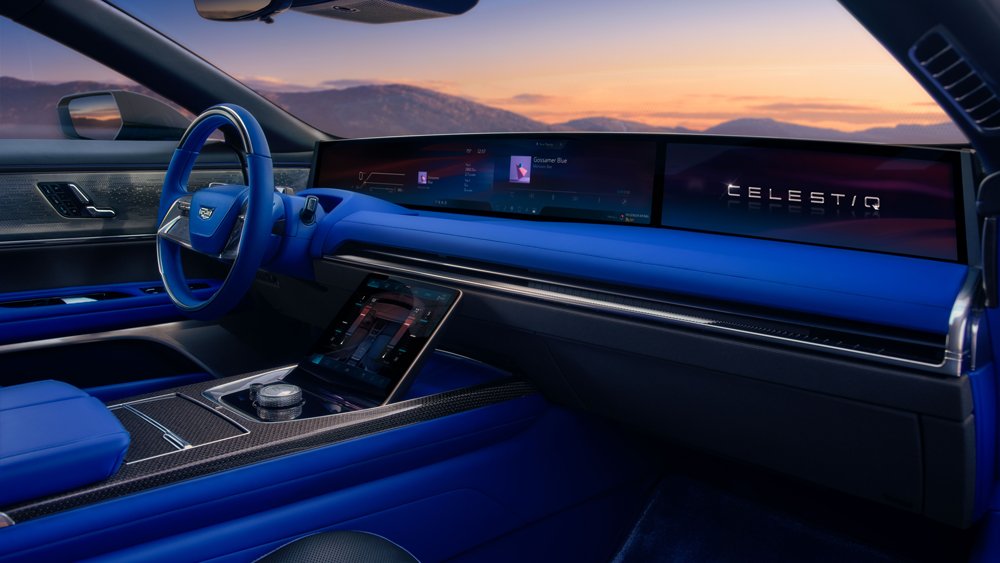 The interior of the production version of the Cadillac Celestiq.