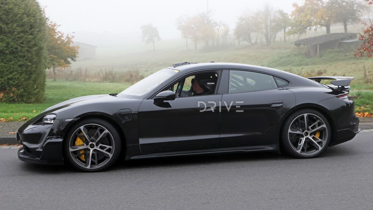 Even faster Porsche Taycan electric car spotted at the Nurburgring-1