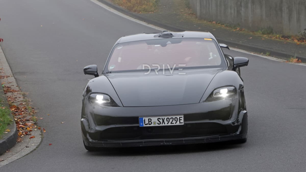 Even faster Porsche Taycan electric car spotted at the Nurburgring-0
