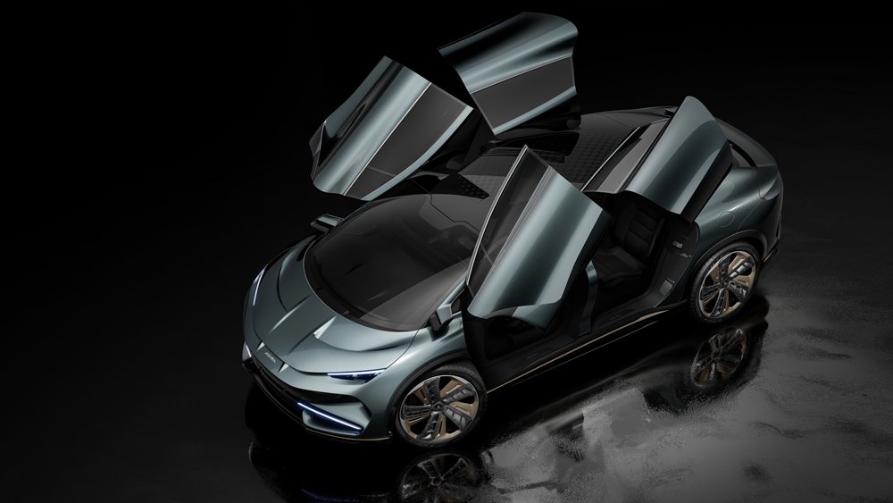 The all-electric SUV concept from the new Italian automaker Aehra.